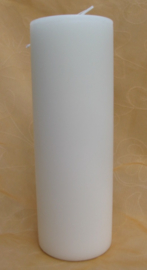 Cilinderkaars wit 22 x 7,5 cm
