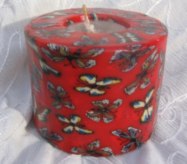 Vlinderkaars rood  Swazi Candle