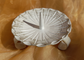 Kandelaar smeedijzer wit goud 9 cm