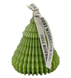 Kerstboom kaars groen S