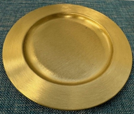 Kandelaar onderzetter goud 17 cm