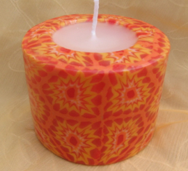 Mandala oranje Swazi Candle