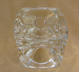 Kandelaar dinerkaars glas vierkant