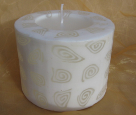 Spiralen wit Swazi Candle