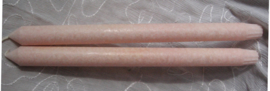 Dinerkaars kristalstearine roze 2 st.