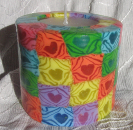 Hartjes regenboog Swazi Candle
