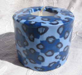 Blauw patroon Swazi Candle