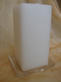 Vierkante kaars 7 x 14 cm wit
