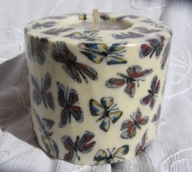 Vlinderkaars ecru Swazi Candle