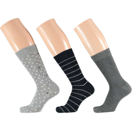 Art. 58062001 Fashion Sokken Vrouw Bio Katoen Multi Grey 6-pack