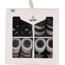 000161410009 APOLLO NEW BORN SOCKS GIFTBOX 4-PACK