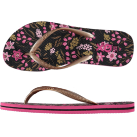 Art. 24993019 Dames Flipflops geprint Antracite