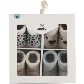 000161410012 APOLLO NEW BORN SOCKS GIFTBOX 4-PACK