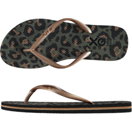 Art. 24993017 Dames Flipflops geprint Army Green