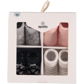 000161410008 APOLLO NEW BORN SOCKS GIFTBOX 4-PACK