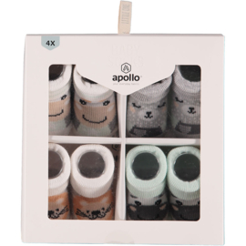 000161410003 APOLLO NEW BORN SOCKS GIFTBOX 4-PACK