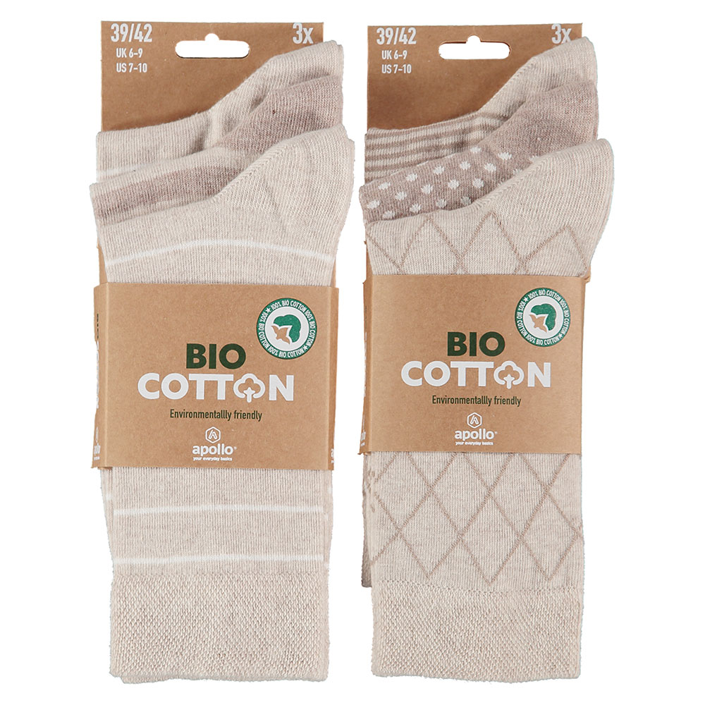 Art. 000158061001 APOLLO MEN BIO COTTON FASHION SOCKS 3-PACK