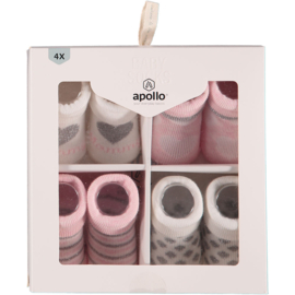 000161410005 APOLLO NEW BORN SOCKS GIFTBOX 4-PACK