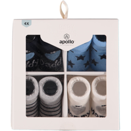 000161410002 APOLLO NEW BORN SOCKS GIFTBOX 4-PACK