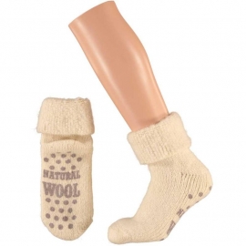 Art. 24356 Dames Home Wol Slippersok Light Assortie