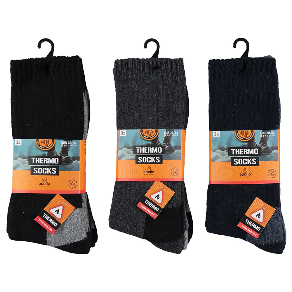 Art. 000125925001 APOLLO THERMAL/TRACKING SOCKS 3-PACK