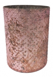 Windlicht rustique roze-brons large