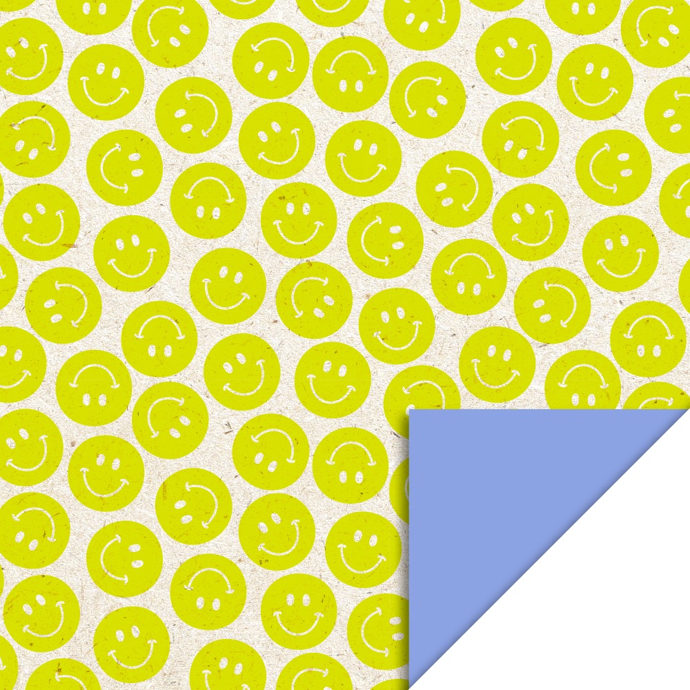 Cadeaupapier smile geel