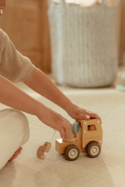 Houten kraanwagen