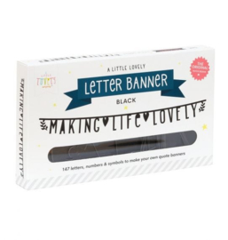 Letter banner zwart