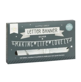 Letter banner zilver