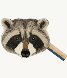 Rocky Racoon head rug