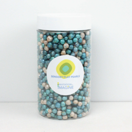 Sensory play pearls water