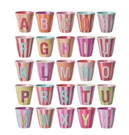 Rice alfabet beker roze