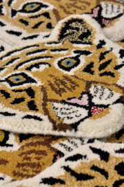 Cloudy tiger head rug