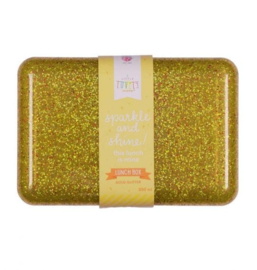 Lunchbox glitter goud