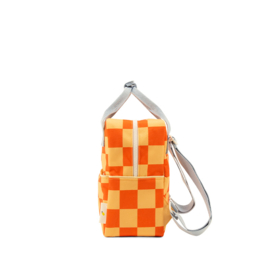 Rugtas checkerboard oranje/rood