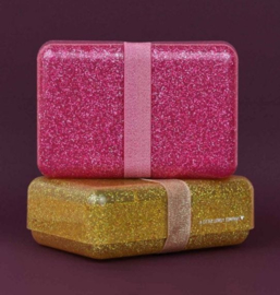 Lunchbox glitter roze