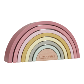 Houten regenboog roze