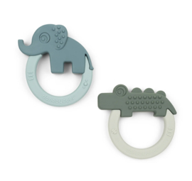 Bijtringen deer friends green/blue
