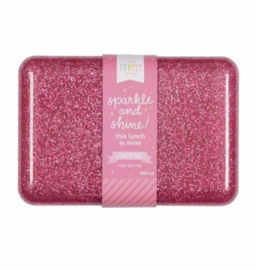 Lunchbox glitter roze