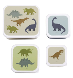 Lunch & snack box dino (set van 4)