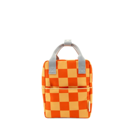 Rugtas checkerboard oranje/rood