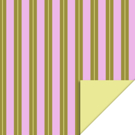 Cadeaupapier stripe chalk green / red