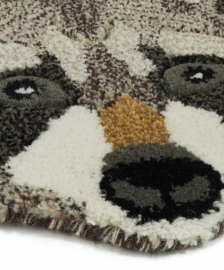 Rocky Racoon head rug