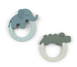 Bijtringen deer friends green/blue