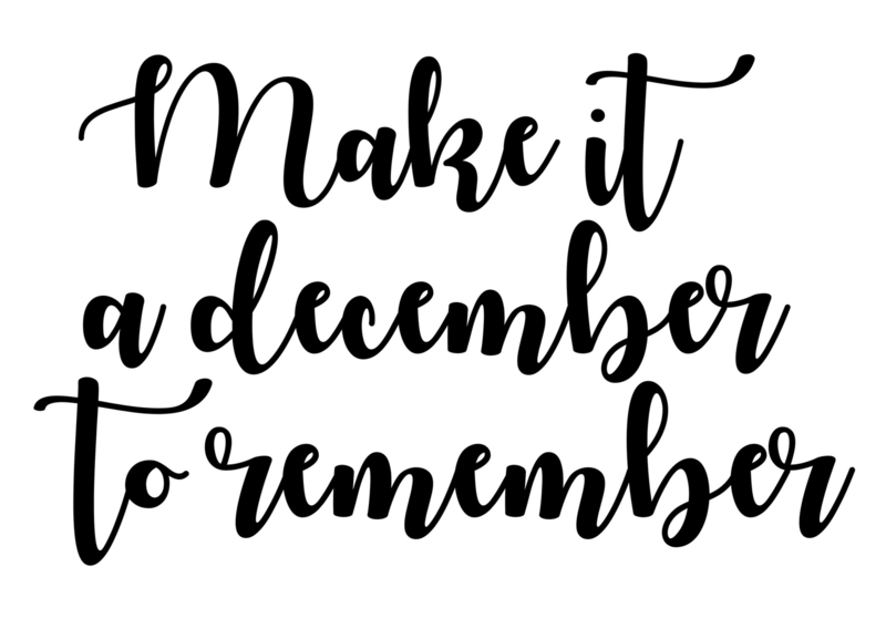 Make it a december to remember