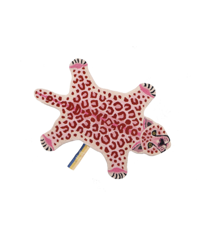 Pinky Leopard rug small