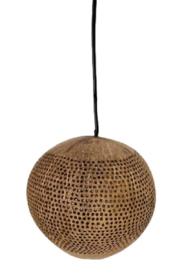 Kokosnoot hanglamp met kleine dots
