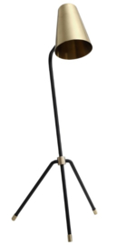 PTMD Trey brass Iron table lamp black leg