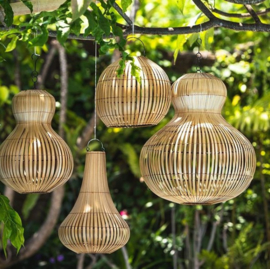 Hanglamp bamboe Pumkin XL- Manggis
